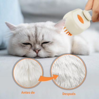 Cepillo vaporizador para mascotas