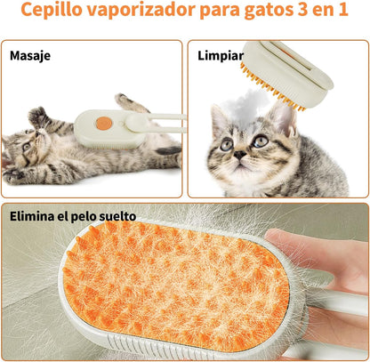 Cepillo vaporizador para mascotas